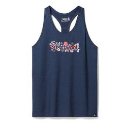 Smartwool Floral Meadow Graphic Tank Top Women's in Deep Navy